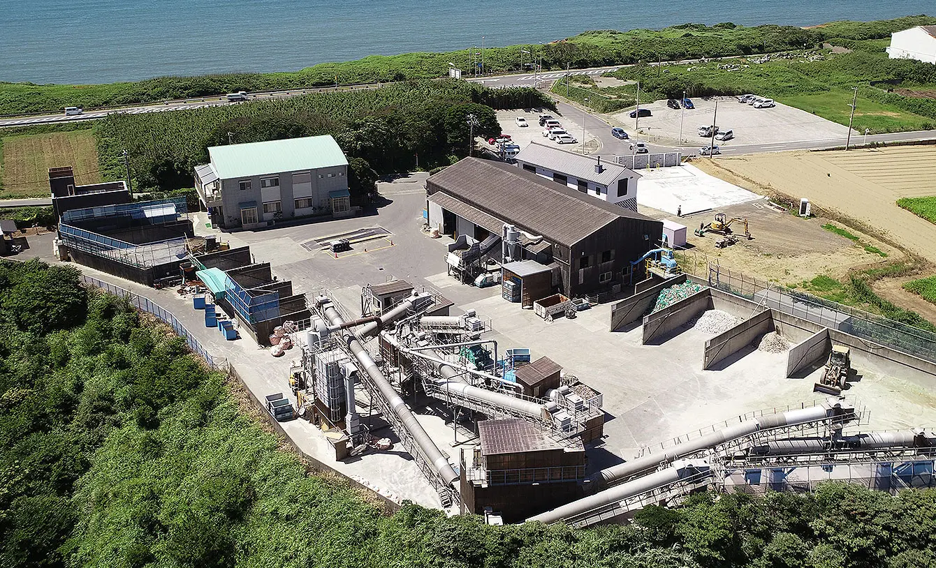 ファクトリー ちょうし の施設の上空からの全体写真